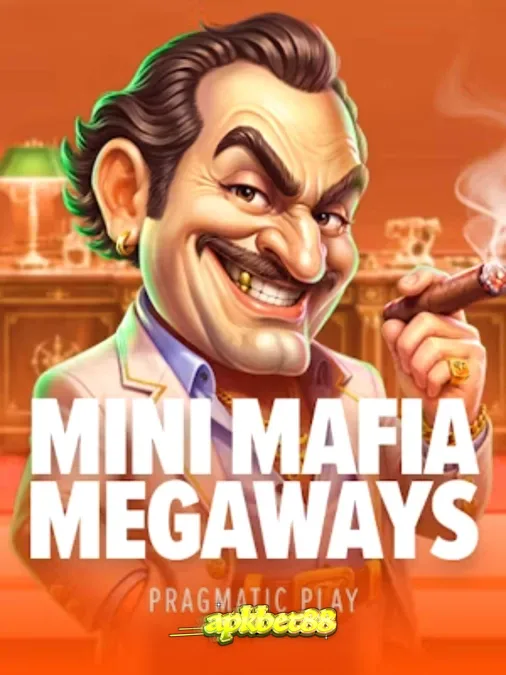 Tampilan visual slot Mini Mafia Megaways dengan tema mansion mafia